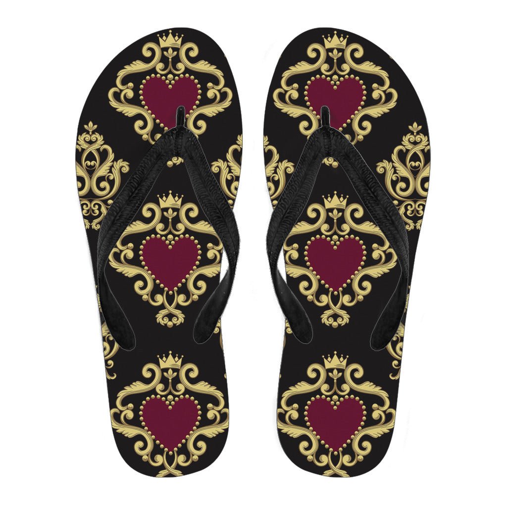 Luxury Royal Hearts Men's Flip Flops - Carbone's Marketplace