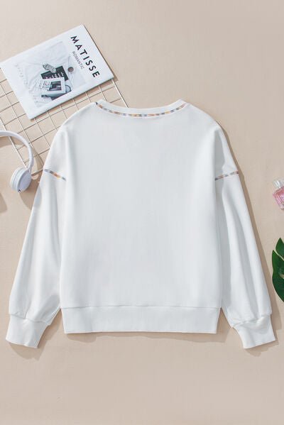 MARDI GRAS Round Neck Long Sleeve Sweatshirt - Carbone's Marketplace