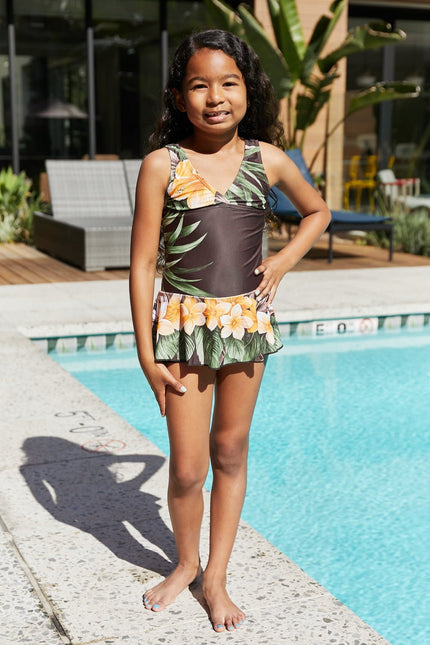 Marina West Swim Clear Waters Swim Dress in Aloha Brown - Carbone's Marketplace