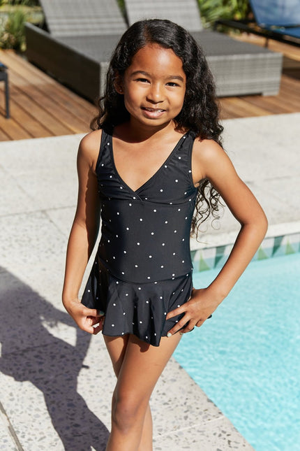 Marina West Swim Clear Waters Swim Dress in Black/White Dot - Carbone's Marketplace