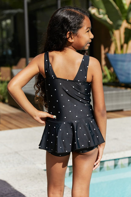 Marina West Swim Clear Waters Swim Dress in Black/White Dot - Carbone's Marketplace