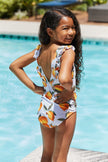 Marina West Swim Float On Ruffled One - Piece in Citrus Orange - Carbone's Marketplace