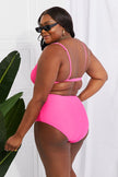 Marina West Swim Take A Dip Twist High - Rise Bikini in Pink - Carbone's Marketplace