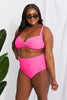 Marina West Swim Take A Dip Twist High - Rise Bikini in Pink - Carbone's Marketplace