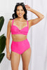 Marina West Swim Take A Dip Twist High - Rise Bikini in Pink - Carbone's Marketplace