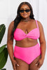 Marina West Swim Take A Dip Twist High - Rise Bikini in Pink - Carbone's Marketplace