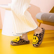 Melody Smiley Face Leopard Slippers - Carbone's Marketplace