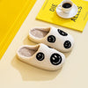 Melody Smiley Face Slippers - Black & White - Carbone's Marketplace