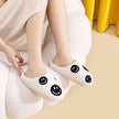 Melody Smiley Face Slippers - Black & White - Carbone's Marketplace