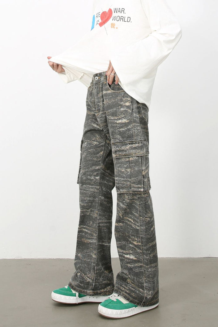 Men's Baggy Jeans with Cargo Pockets - Carbone's Marketplace