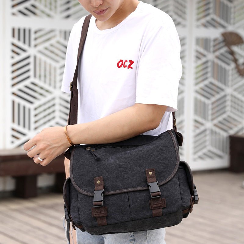 Men's Canvas Shoulder Bags Casual Men's Bags Messenger Bags Multifunctional Bags - Carbone's Marketplace