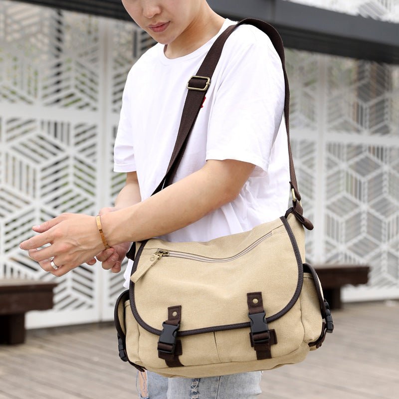 Men's Canvas Shoulder Bags Casual Men's Bags Messenger Bags Multifunctional Bags - Carbone's Marketplace