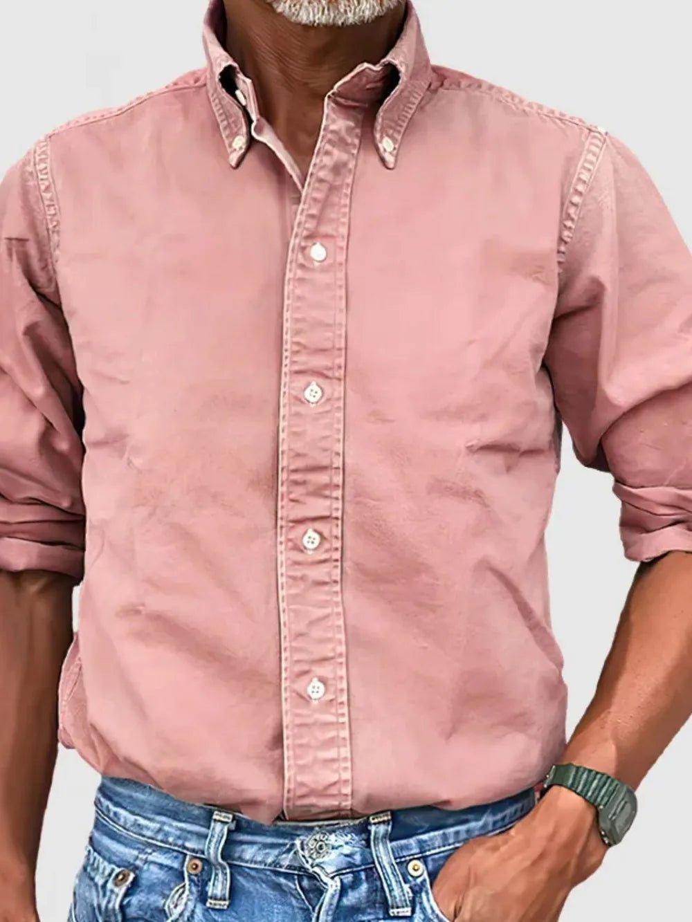 Men's Full Size Collared Neck Button Down Shirt Plus Size - Carbone's Marketplace