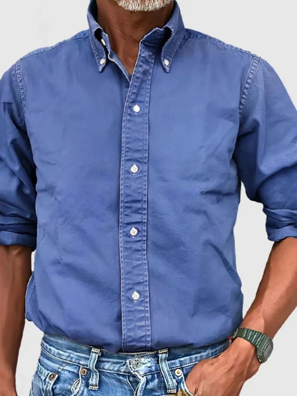 Men's Full Size Collared Neck Button Down Shirt Plus Size - Carbone's Marketplace