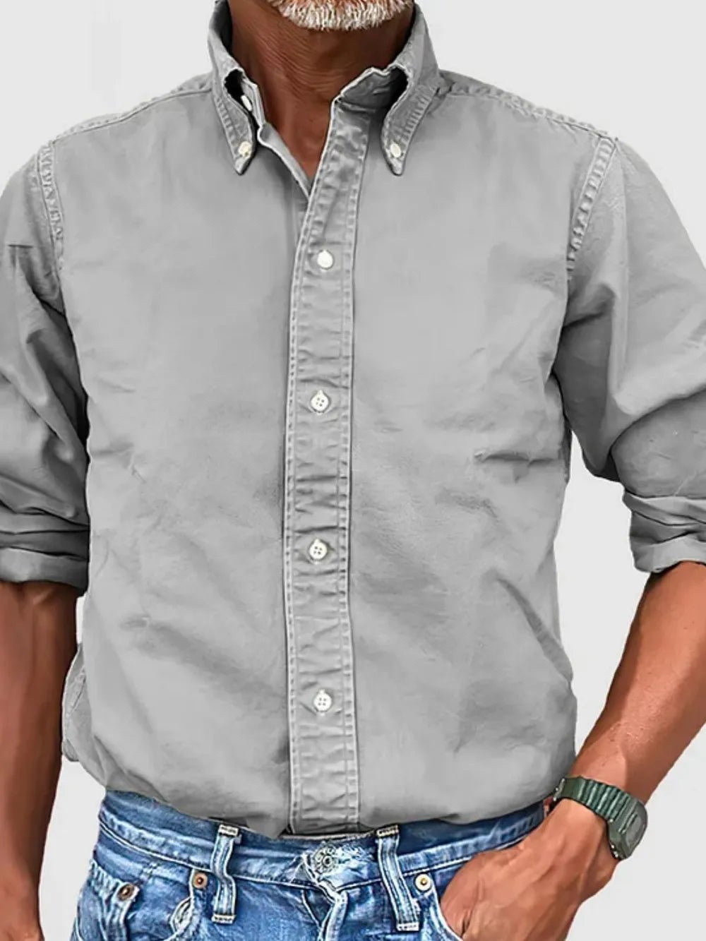 Men's Full Size Collared Neck Button Down Shirt Plus Size - Carbone's Marketplace
