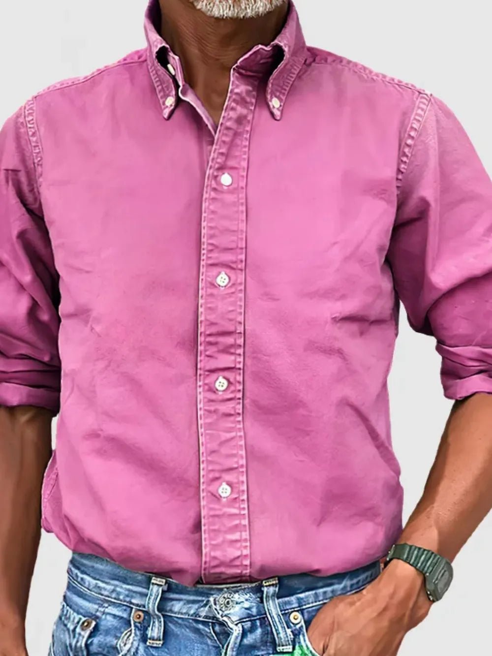 Men's Full Size Collared Neck Button Down Shirt Plus Size - Carbone's Marketplace