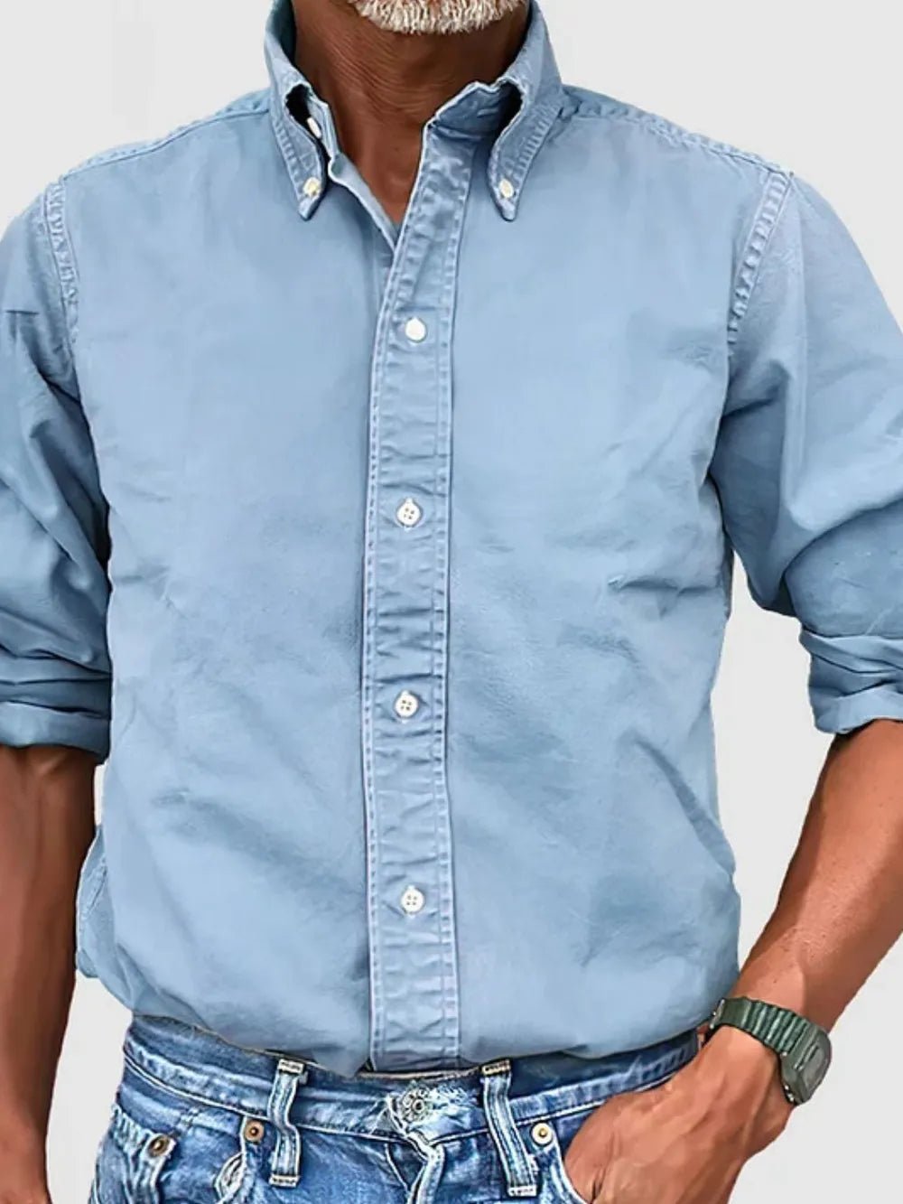 Men's Full Size Collared Neck Button Down Shirt Plus Size - Carbone's Marketplace