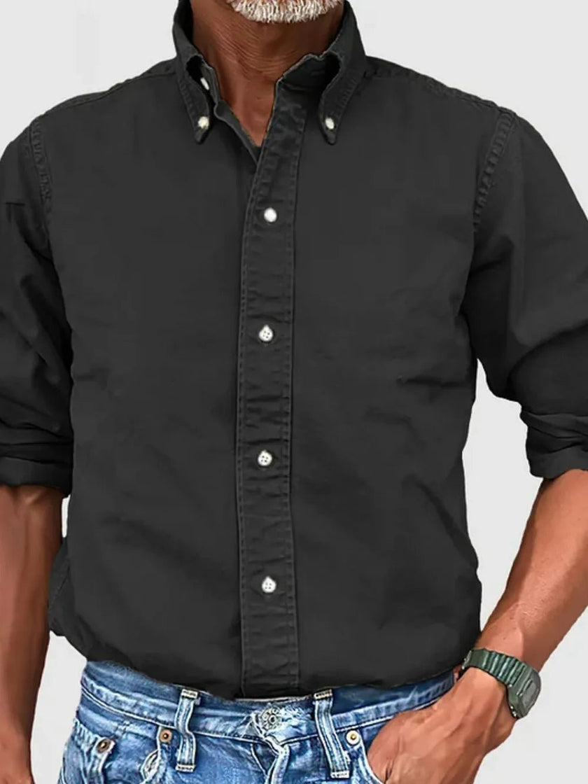 Men's Full Size Collared Neck Button Down Shirt Plus Size - Carbone's Marketplace
