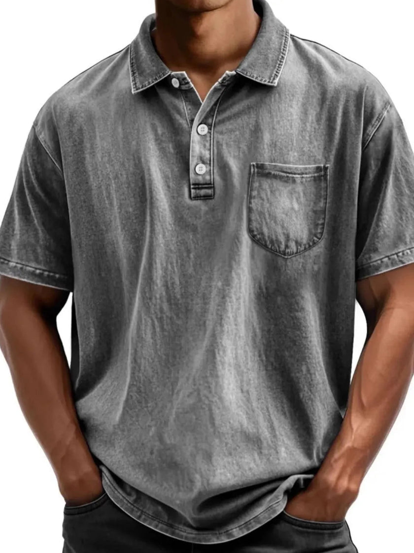 Men's Full Size Collared Neck Short Sleeve Polo Plus Size - Carbone's Marketplace