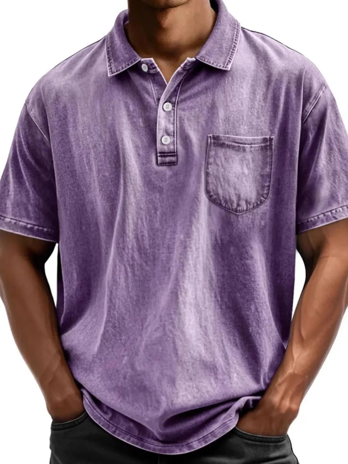 Men's Full Size Collared Neck Short Sleeve Polo Plus Size - Carbone's Marketplace