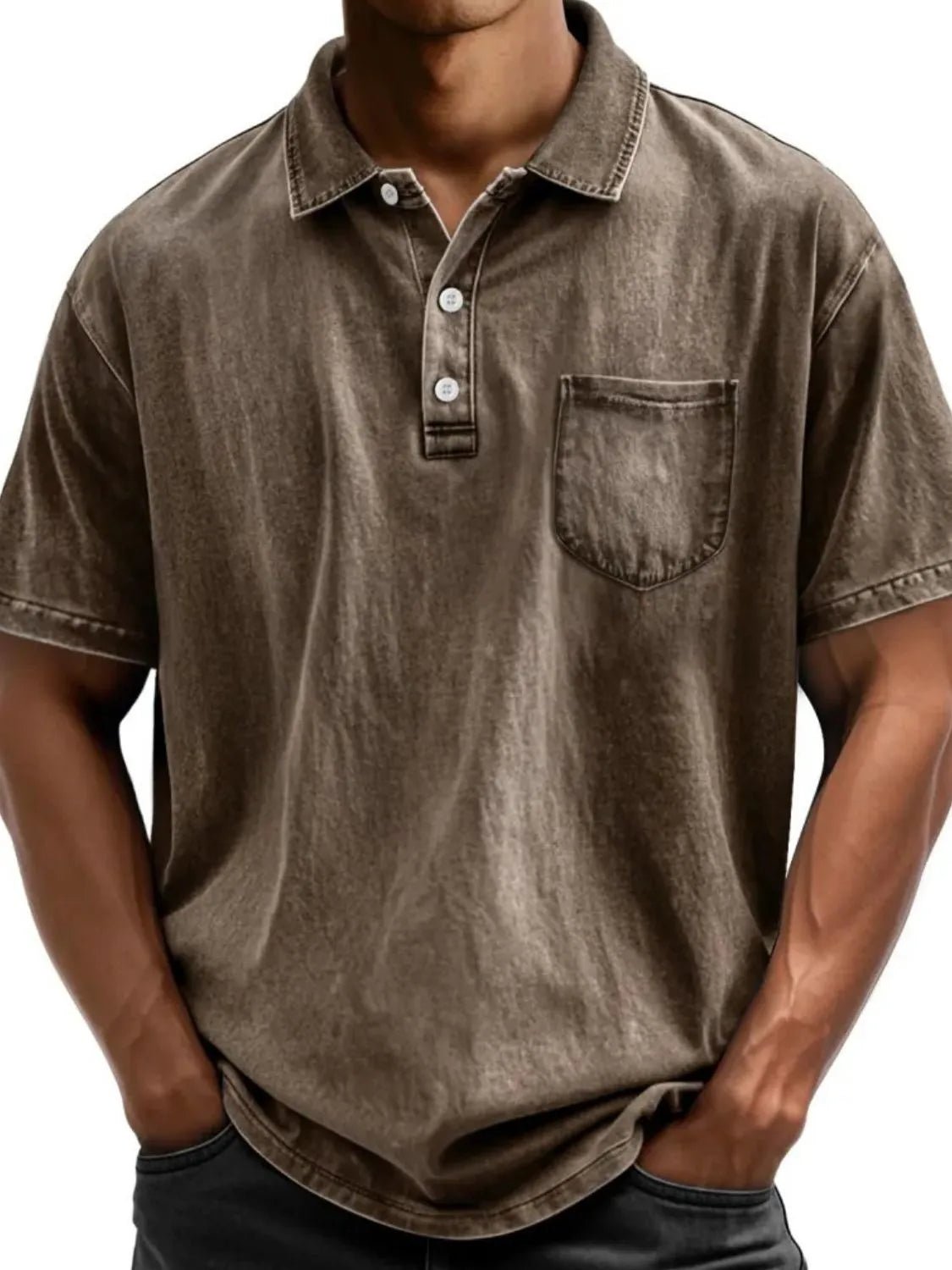 Men's Full Size Collared Neck Short Sleeve Polo Plus Size - Carbone's Marketplace