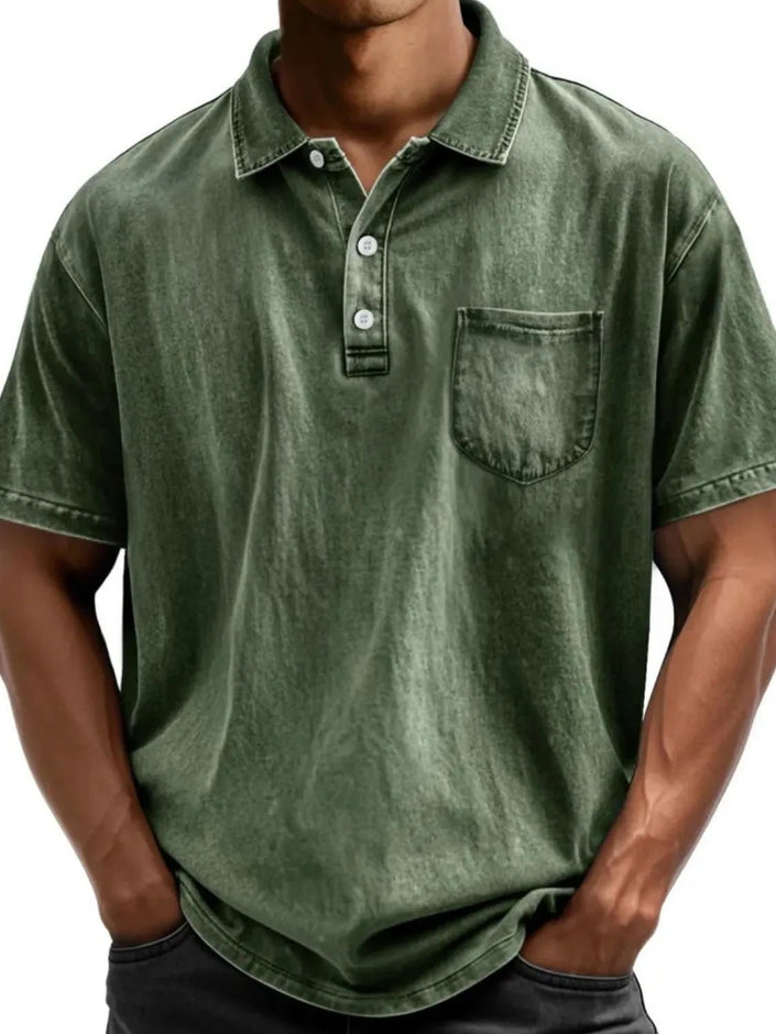 Men's Full Size Collared Neck Short Sleeve Polo Plus Size - Carbone's Marketplace