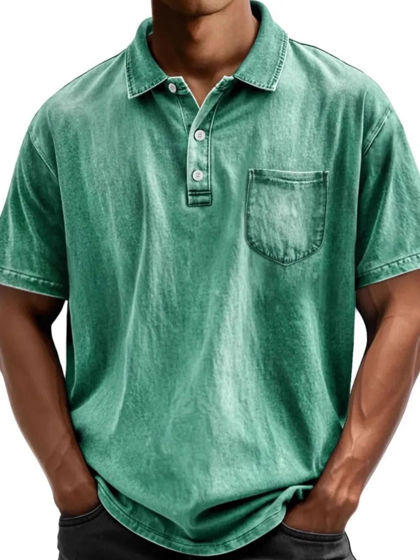 Men's Full Size Collared Neck Short Sleeve Polo Plus Size - Carbone's Marketplace