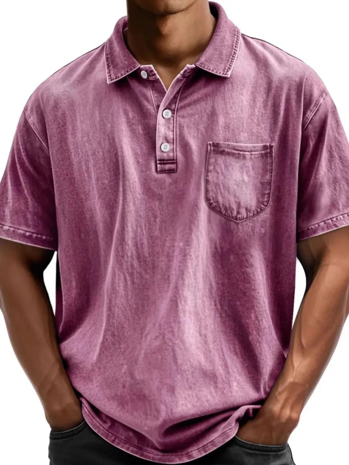 Men's Full Size Collared Neck Short Sleeve Polo Plus Size - Carbone's Marketplace