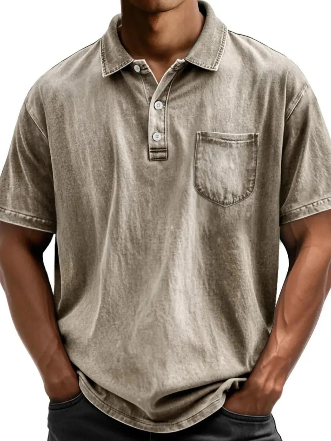 Men's Full Size Collared Neck Short Sleeve Polo Plus Size - Carbone's Marketplace