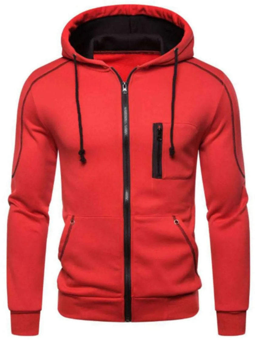 Men's Full Size Zip Up Long Sleeve Hoodie and Pants Set Plus Size - Carbone's Marketplace