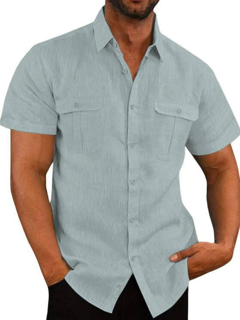 Men's Plus Size Collared Neck Short Sleeve Shirt - Carbone's Marketplace