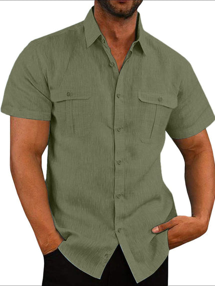 Men's Plus Size Collared Neck Short Sleeve Shirt - Carbone's Marketplace