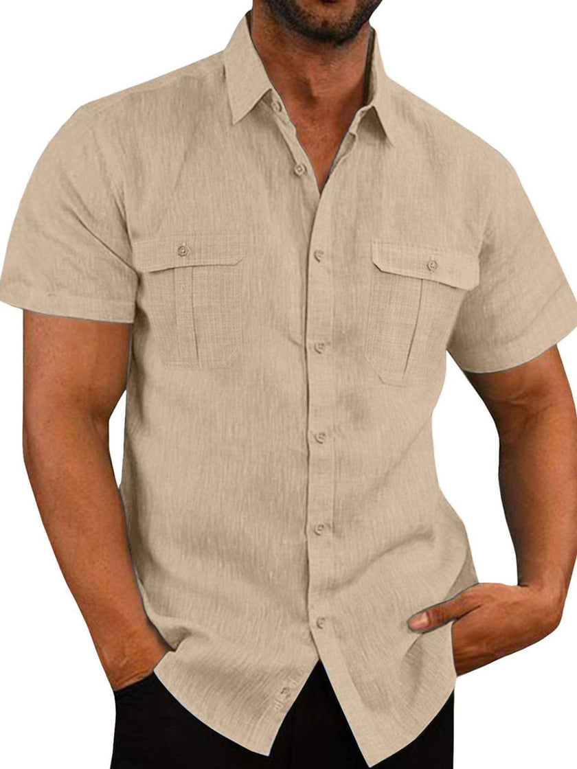 Men's Plus Size Collared Neck Short Sleeve Shirt - Carbone's Marketplace