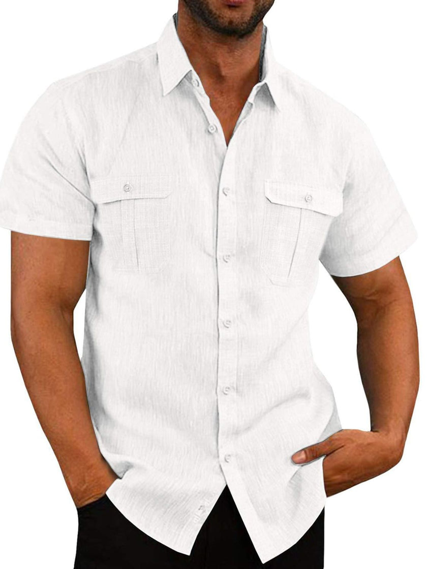Men's Plus Size Collared Neck Short Sleeve Shirt - Carbone's Marketplace