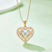 Moissanite 925 Sterling Silver Heart Shape Necklace - Carbone's Marketplace