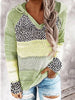 Openwork Leopard Drawstring Hooded Sweater - 6 Color Choices - Carbone's Marketplace