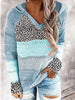 Openwork Leopard Drawstring Hooded Sweater - 6 Color Choices - Carbone's Marketplace