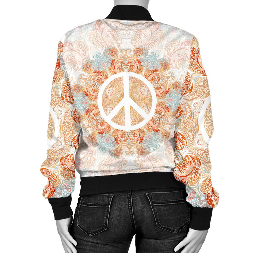 Peace and Mandala 5 Bomber Jacket - Carbone's Marketplace