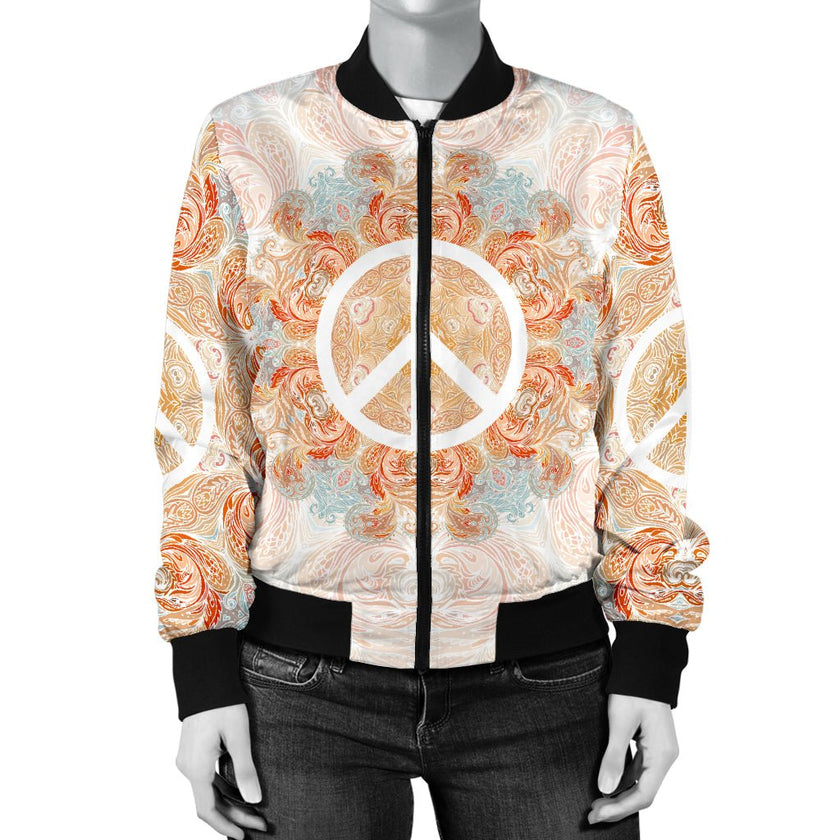 Peace and Mandala 5 Bomber Jacket - Carbone's Marketplace