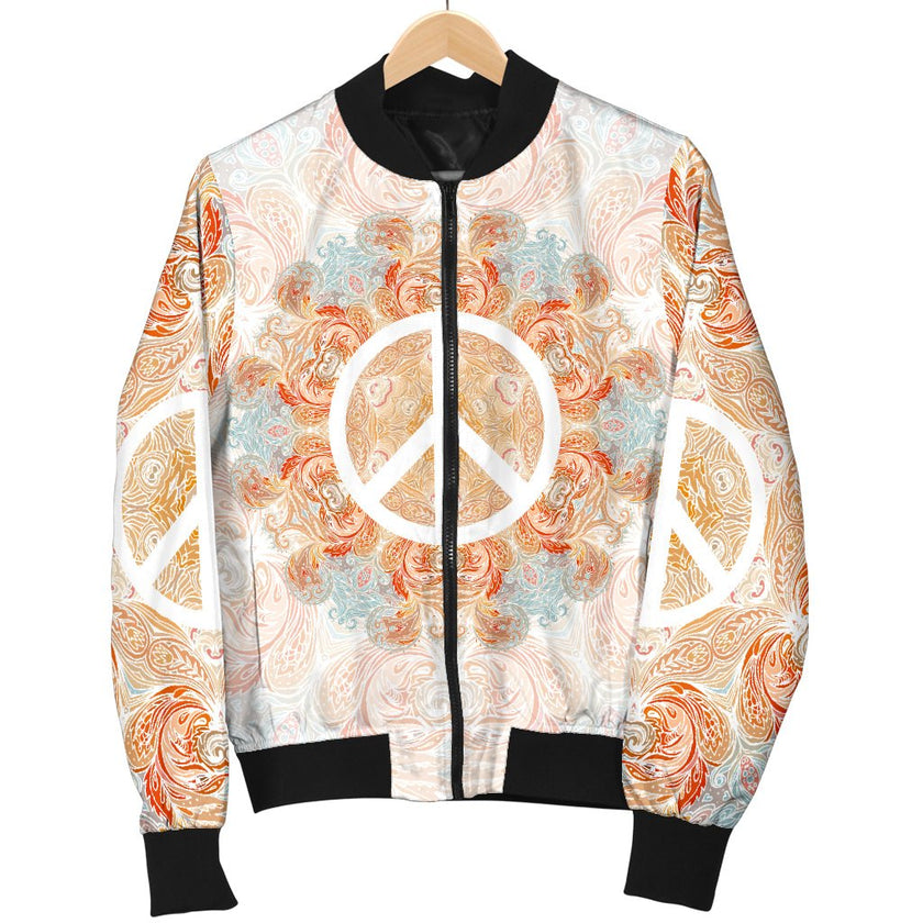 Peace and Mandala 5 Bomber Jacket - Carbone's Marketplace