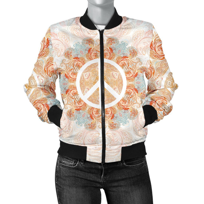 Peace and Mandala 5 Bomber Jacket - Carbone's Marketplace