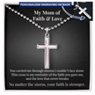 Personalized Cross Necklace - A Mom’s Faith & Love - Carbone's Marketplace