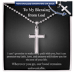 Personalized Cross Necklace - To My Blessing from God - Carbone's Marketplace