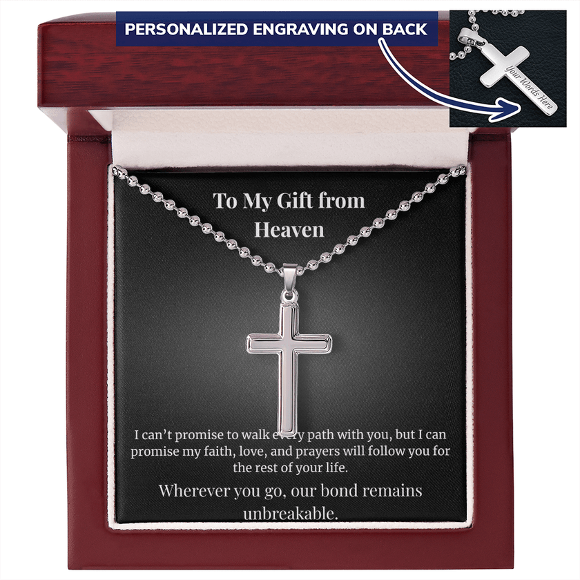 Personalized Cross Necklace – To My Gift from Heaven - Carbone's Marketplace