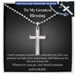 Personalized Cross Necklace – To My Greatest Blessing - Carbone's Marketplace