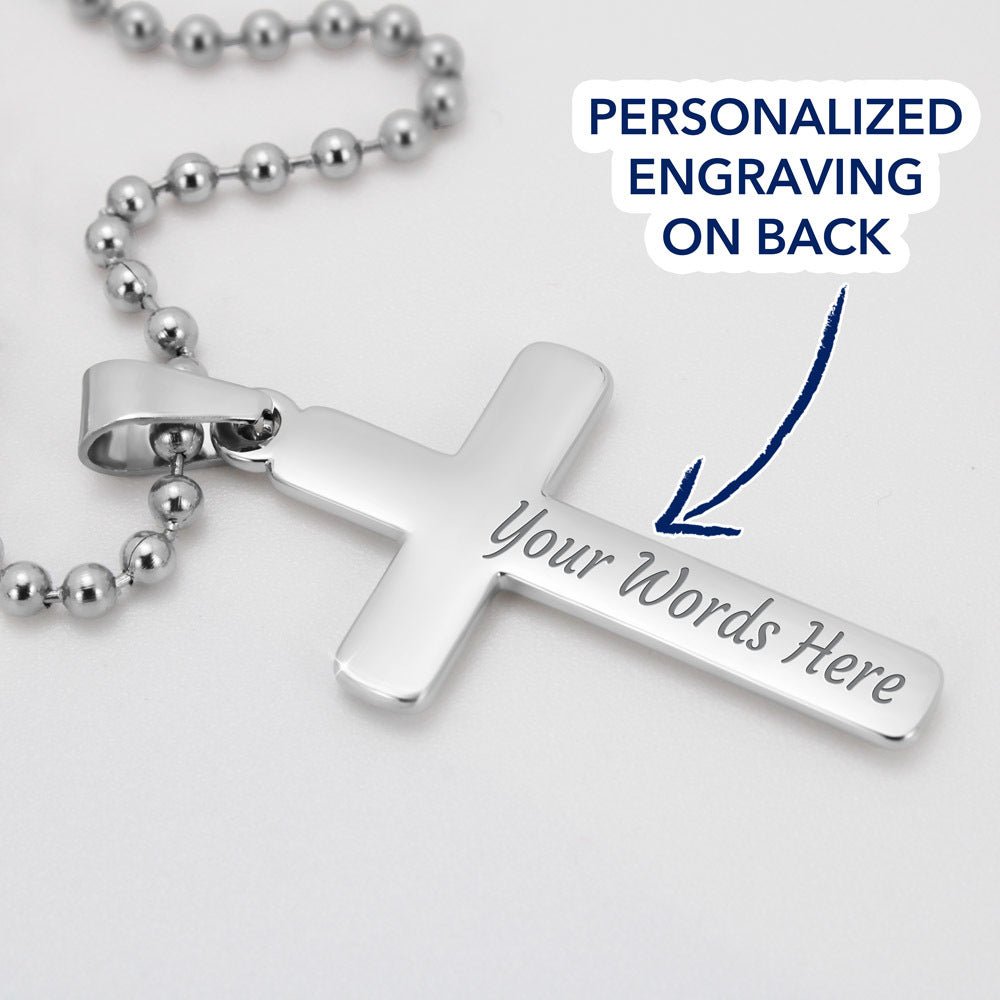 Personalized Cross Necklace – To My Greatest Blessing - Carbone's Marketplace