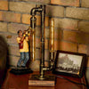 Phantom Steampunk Handmade Vintage Adjustable Pipe Lamp - Carbone's Marketplace