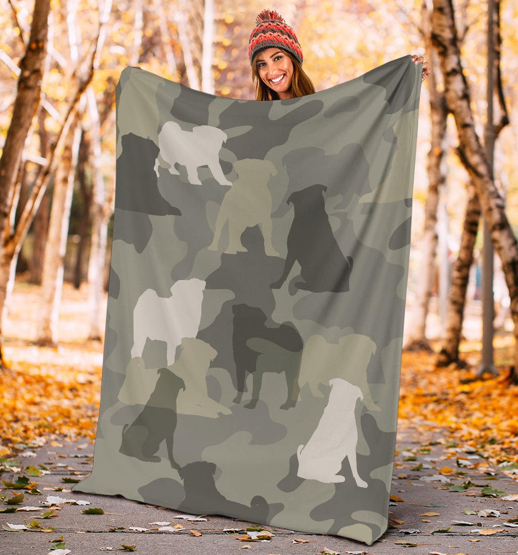 Pug Camo Blanket - Carbone's Marketplace