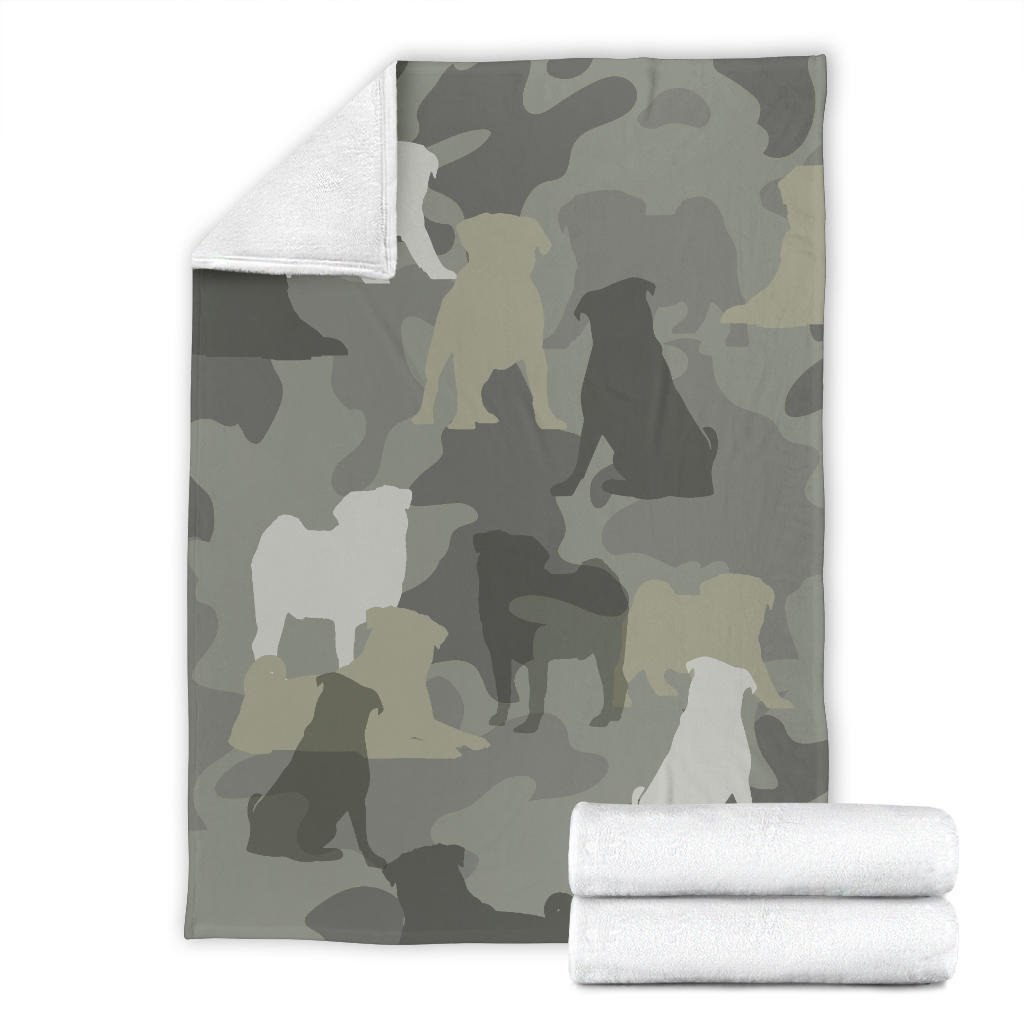 Pug Camo Blanket - Carbone's Marketplace