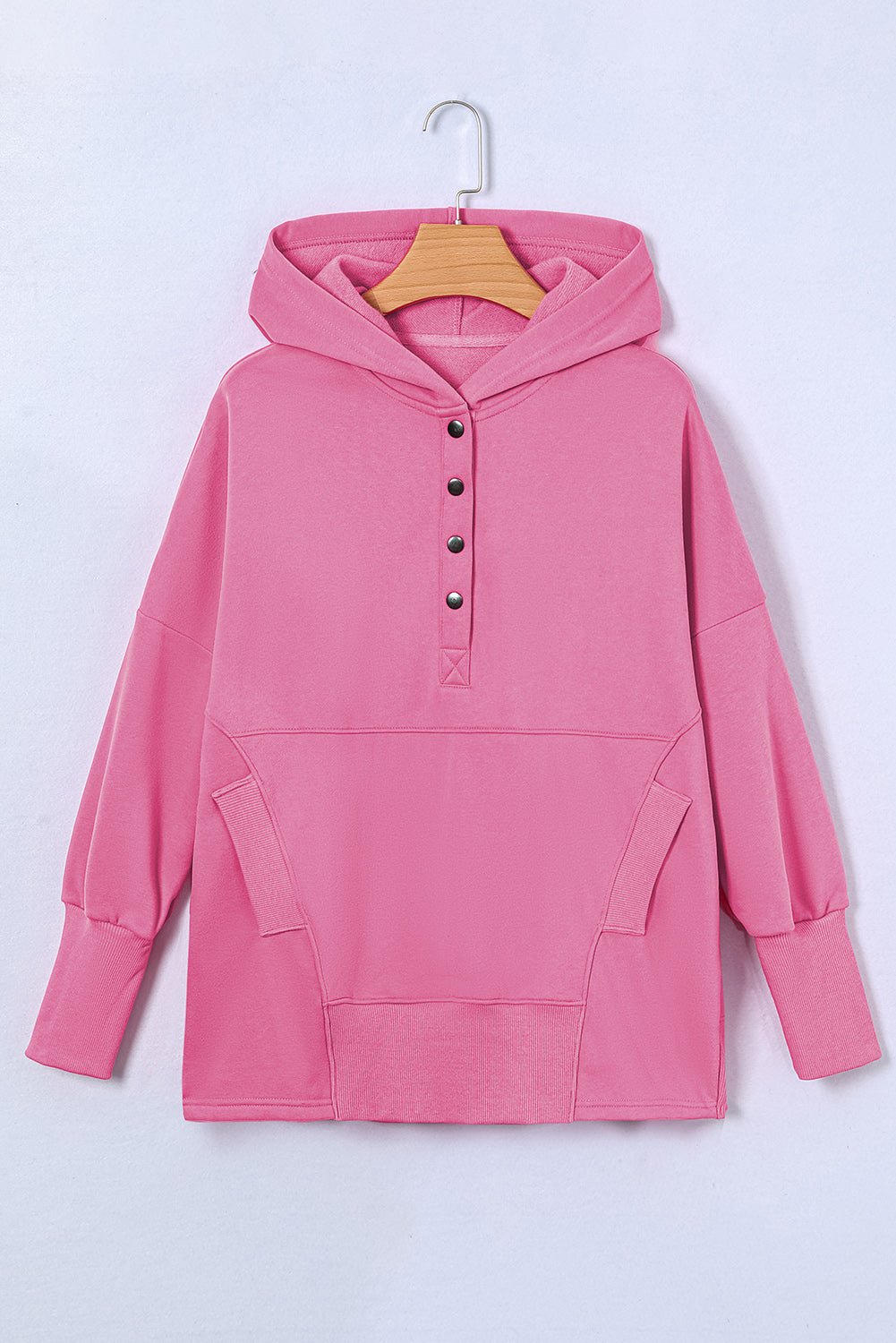 Quarter - Snap Dropped Shoulder Hoodie - Carbone's Marketplace